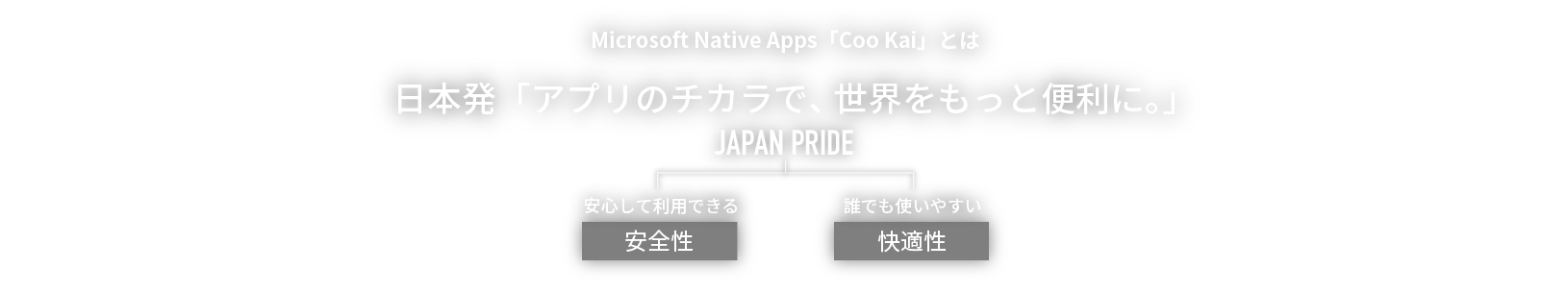 JAPAN PRIDE 安心して利用できる安全性　誰でも使いやすい快適性